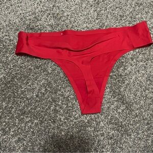 Red Satin style thong panty